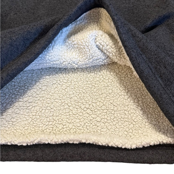 ORVIS men’s heathered gray 1/4 zip sherpa lined pullover jacket sweatshirt sz L - Picture 4 of 8